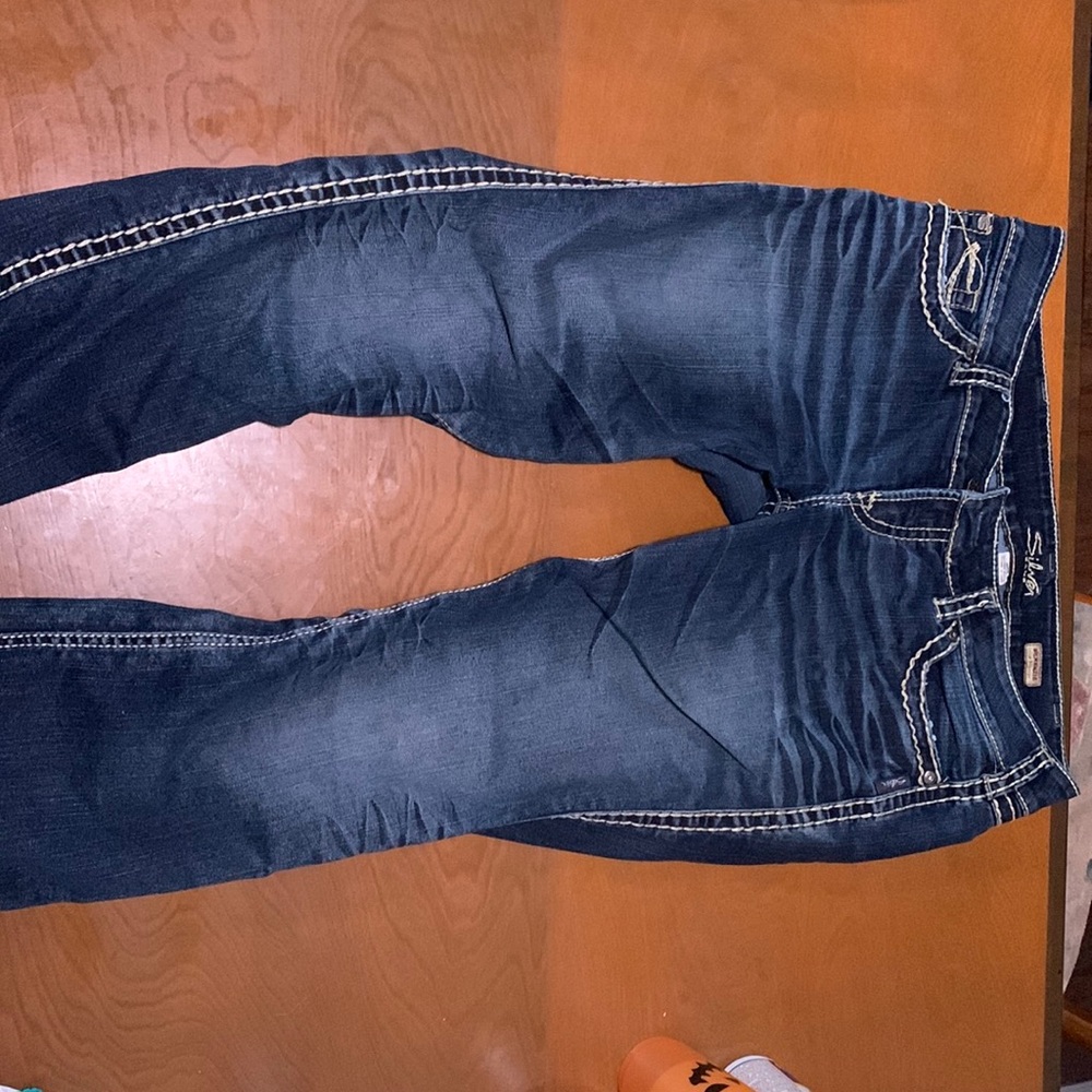 Silver blue jeans